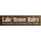 Lake House Rules Solid Wood Wall Sign Knotty Pine Lakeside Decoration
